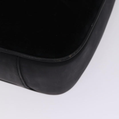 GUCCI Bamboo Hand Bag Suede 2way Black Gold 001 1014 1577 0  88406