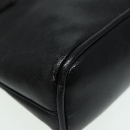 GUCCI Bamboo Hand Bag Leather 2way Black Gold 007 2032 0231  88410