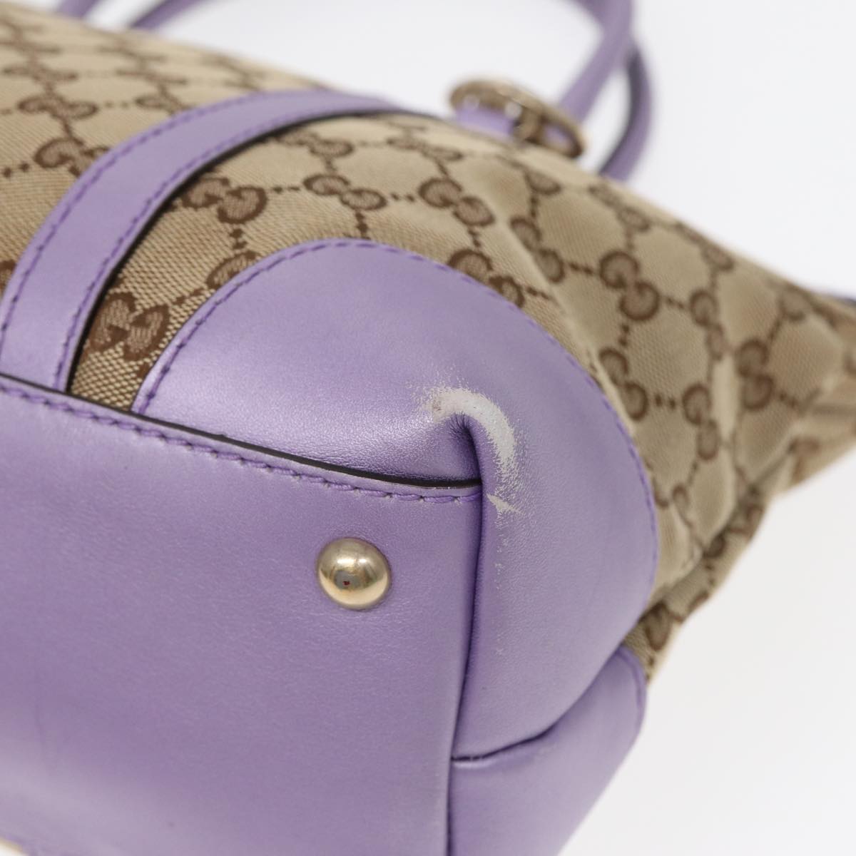 GUCCI GG Canvas Tote Bag Beige Gold 257069  88424
