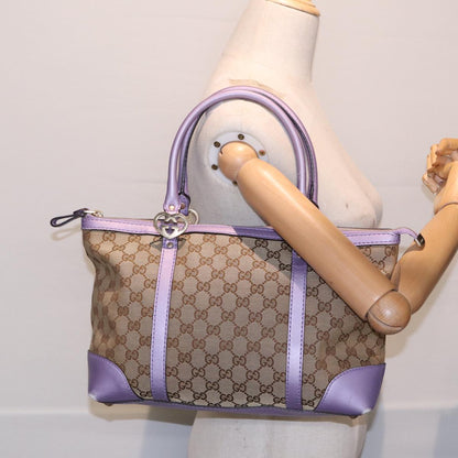 GUCCI GG Canvas Tote Bag Beige Gold 257069  88424