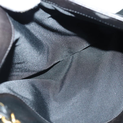 CHANEL Chain Shoulder Bag Leather Black Gold CC 88658A