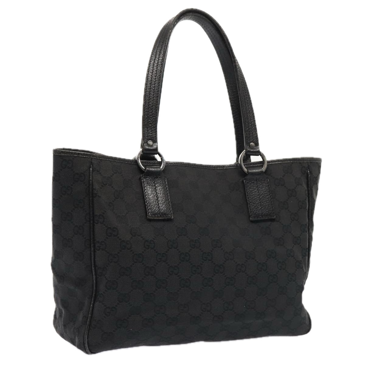 GUCCI GG Canvas Tote Bag Black 113017  88660