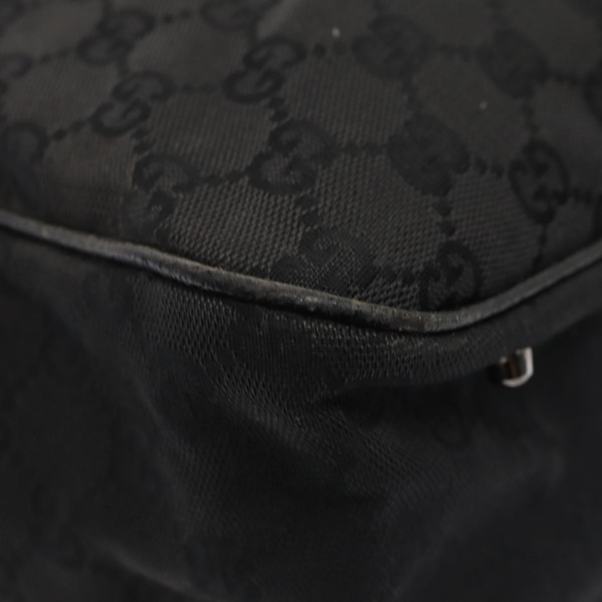 GUCCI GG Canvas Tote Bag Black 113017  88660