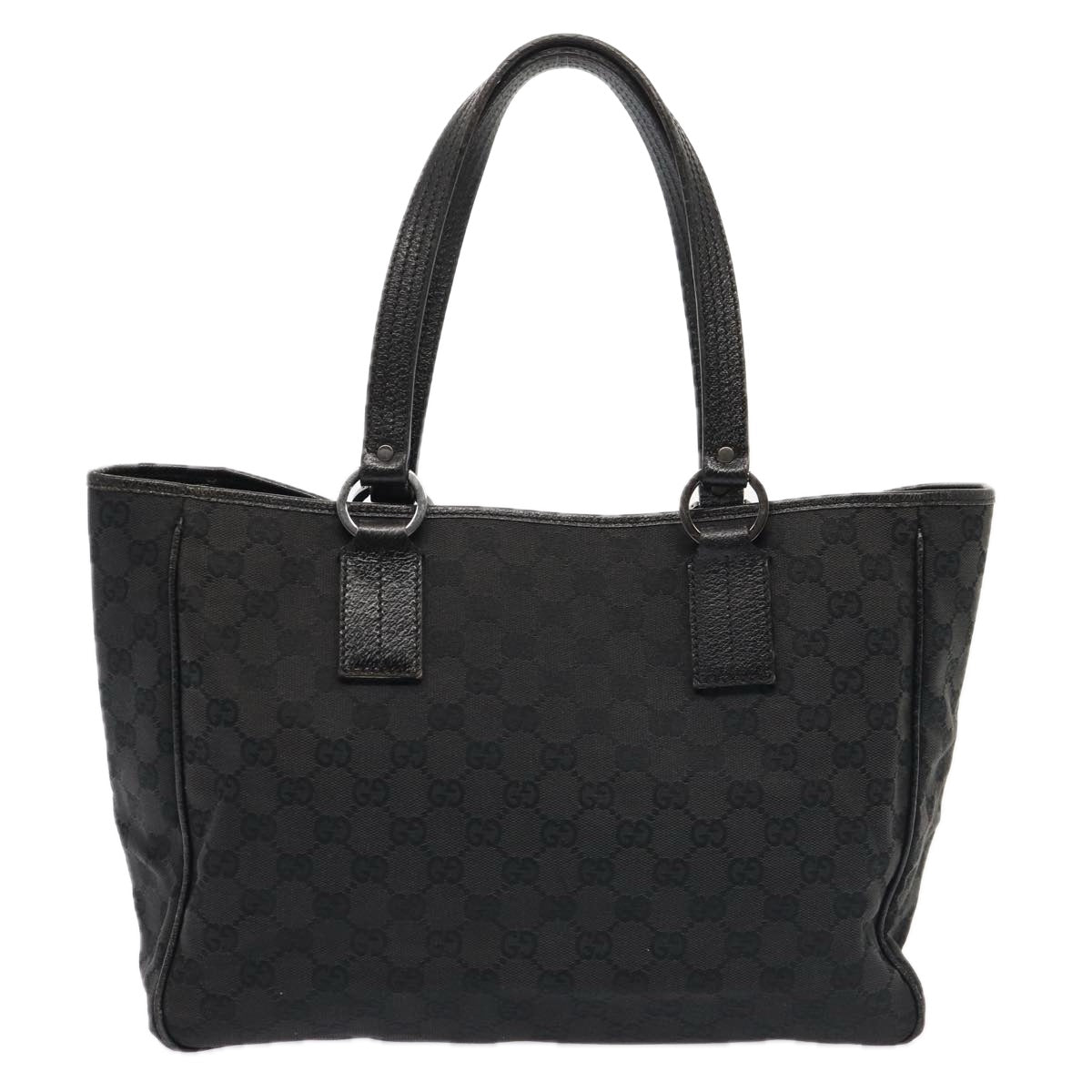 GUCCI GG Canvas Tote Bag Black 113017  88660