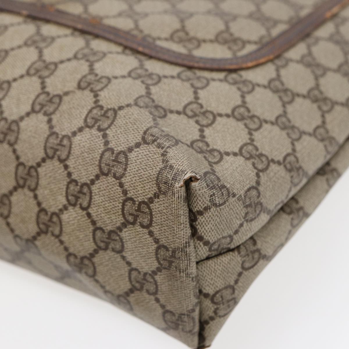 GUCCI GG Supreme Web Sherry Line Tote Bag PVC Beige Gold 39 02 003  88693