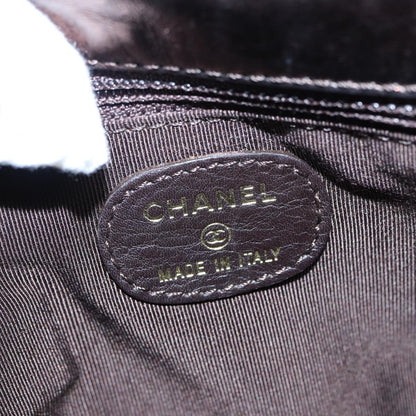 CHANEL Shoulder Bag Leather Bronze Gold CC 88737