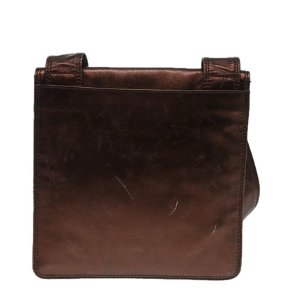 CHANEL Shoulder Bag Leather Bronze Gold CC 88737