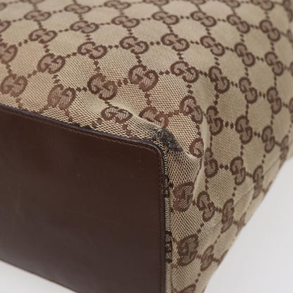 GUCCI GG Canvas Tote Bag Beige Silver 31243  88782
