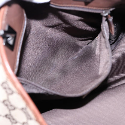 GUCCI GG Canvas Tote Bag Beige Silver 31243  88782