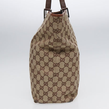GUCCI GG Canvas Tote Bag Beige Silver 31243  88782