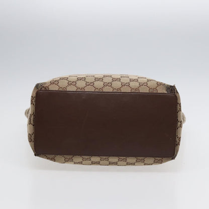 GUCCI GG Canvas Tote Bag Beige Silver 31243  88782