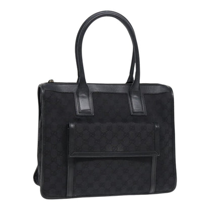GUCCI GG Canvas Tote Bag Black Gold  88788