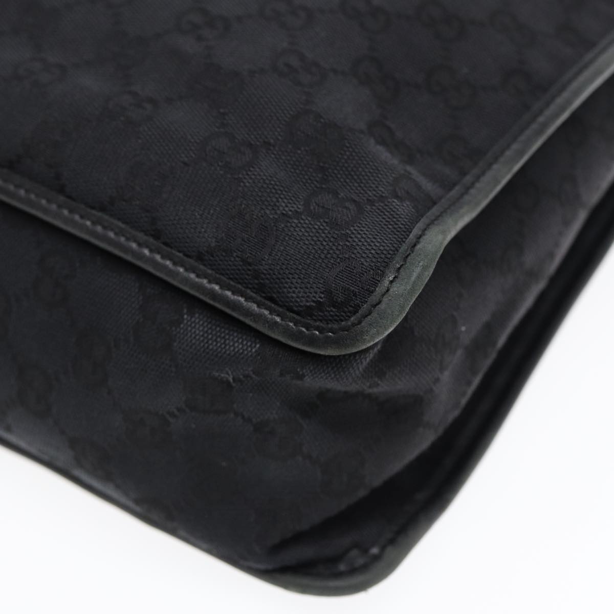 GUCCI GG Canvas Tote Bag Black Gold  88788