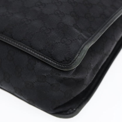 GUCCI GG Canvas Tote Bag Black Gold  88788
