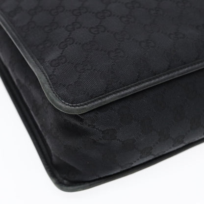 GUCCI GG Canvas Tote Bag Black Gold  88788