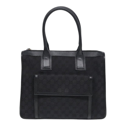GUCCI GG Canvas Tote Bag Black Gold  88788
