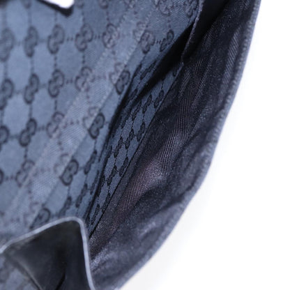 GUCCI GG Canvas Tote Bag Black Gold  88788