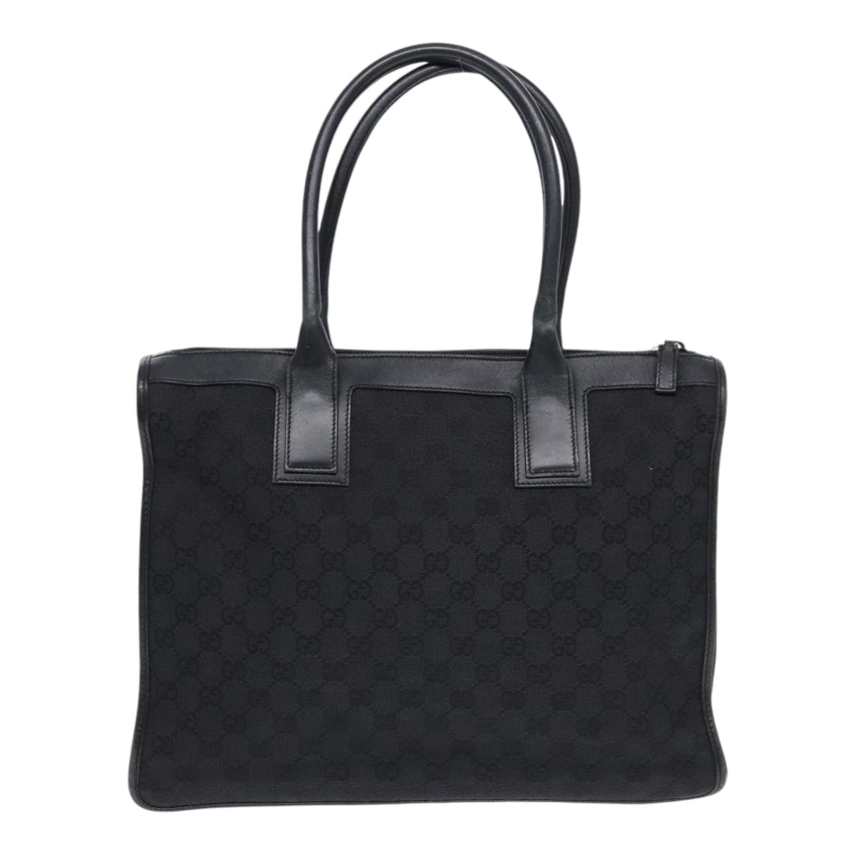 GUCCI GG Canvas Tote Bag Black Gold  88788