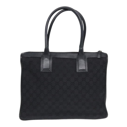 GUCCI GG Canvas Tote Bag Black Gold  88788