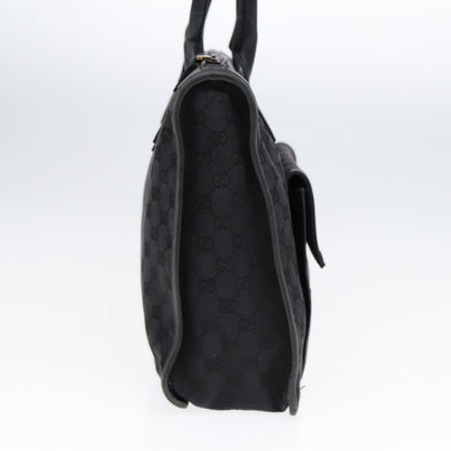 GUCCI GG Canvas Tote Bag Black Gold  88788
