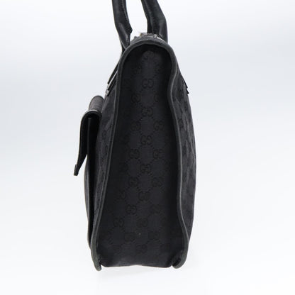 GUCCI GG Canvas Tote Bag Black Gold  88788