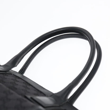 GUCCI GG Canvas Tote Bag Black Gold  88788