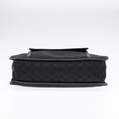 GUCCI GG Canvas Tote Bag Black Gold  88788