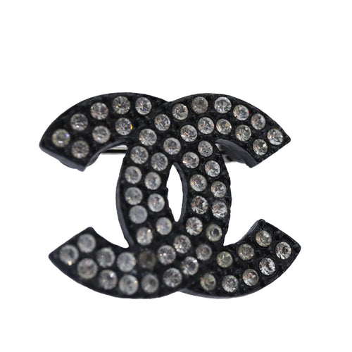 CHANEL Stone Brooch metal Silver CC 89004
