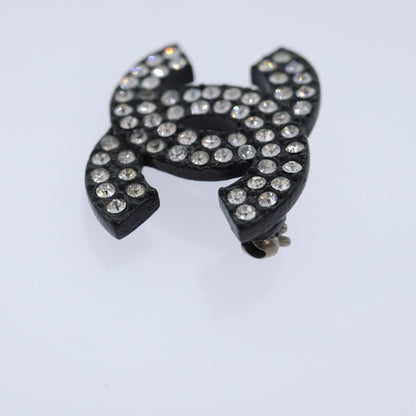 CHANEL Stone Brooch metal Silver CC 89004