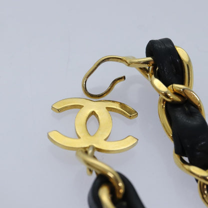 CHANEL Mini Mini Matelasse Chain Pouch Lamb Skin Black Gold CC 89068A