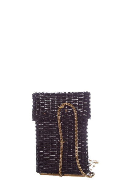 Chanel Black Wicker Basket Bag Cross-Body