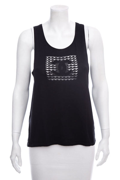 Chanel Black Sleeveless Tank SZ 42