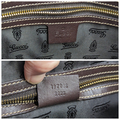 Gucci Beige/Ebony GG Crystal Hysteria Clutch Bag