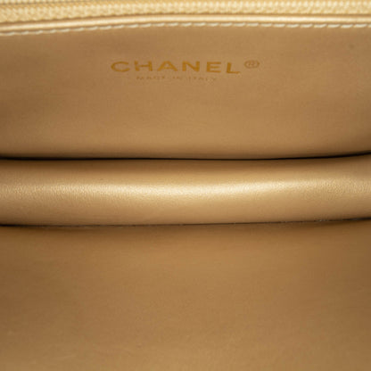 Black Chanel Quilted Lambskin Octagonal Buckle Crossbody