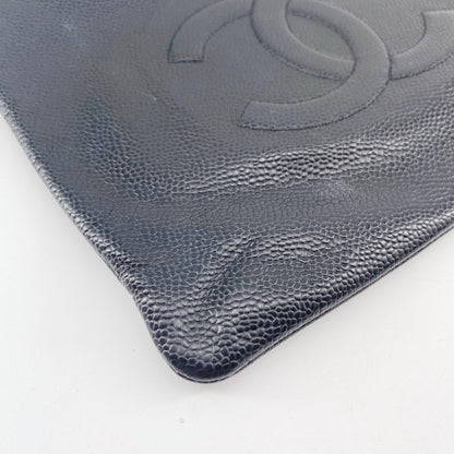Chanel Black Leather Clutch