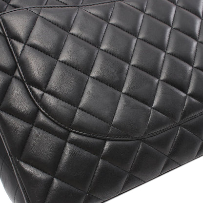 Black Chanel Maxi Classic Lambskin Single Flap Shoulder Bag