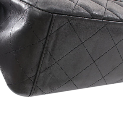 Black Chanel Maxi Classic Lambskin Single Flap Shoulder Bag