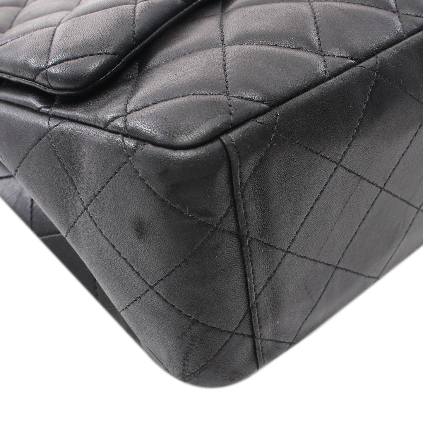 Black Chanel Maxi Classic Lambskin Single Flap Shoulder Bag