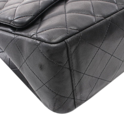 Black Chanel Maxi Classic Lambskin Single Flap Shoulder Bag