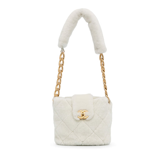 Chanel Sac Shearling CC Shoulder Bag