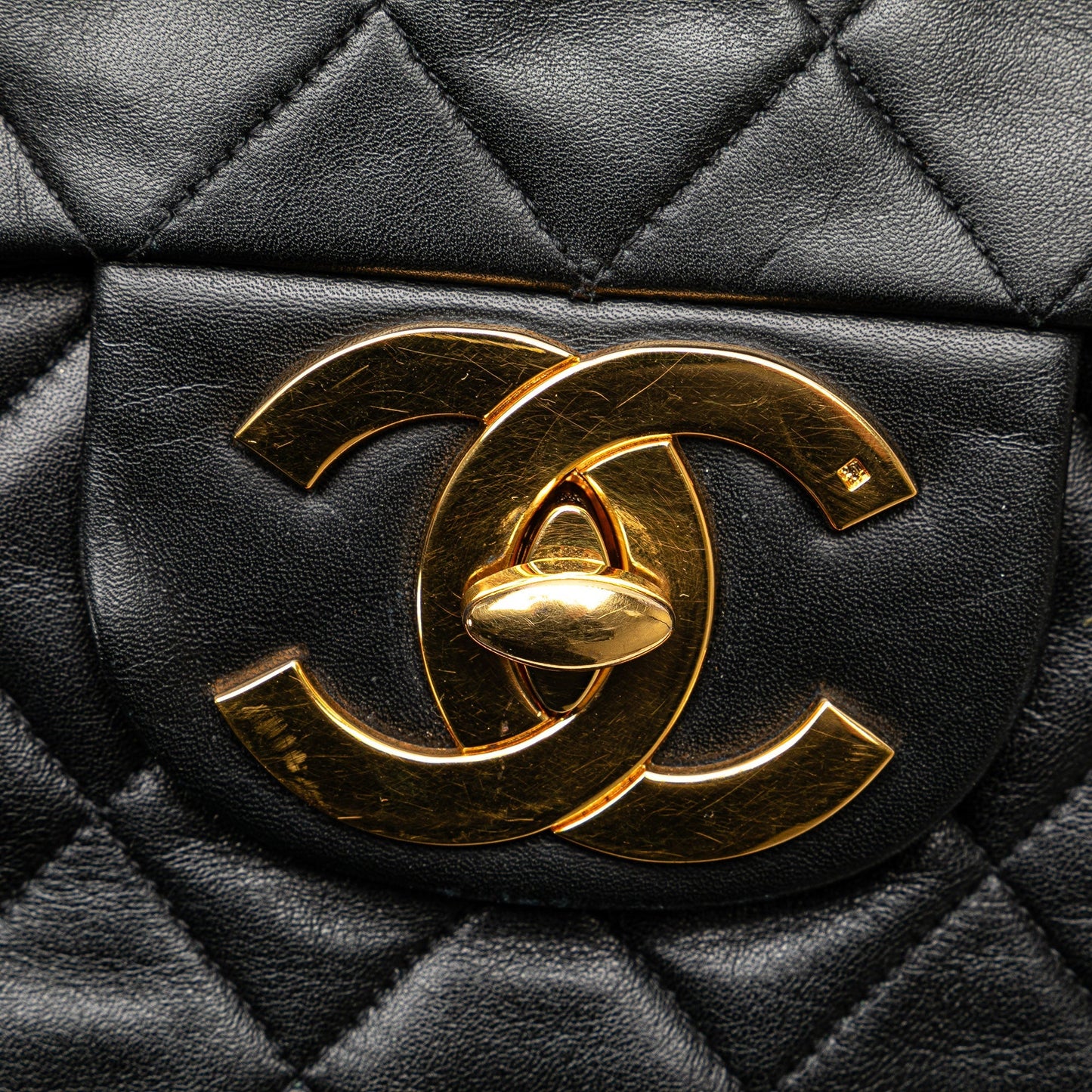 Black Chanel Maxi XL Classic Lambskin Single Flap Shoulder Bag