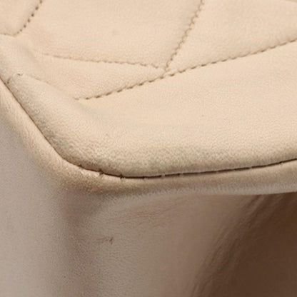 Beige Chanel Medium Lambskin Diana Flap Crossbody Bag