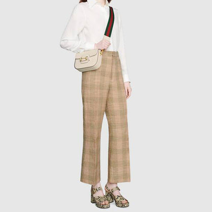 (WMNS) Gucci Horsebit 1955 Retro Shoulder Messenger Bag 'Cream White' 658574-18YSG-9068
