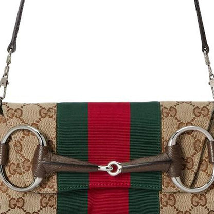 (WMNS) Gucci Horsebit Chain Small Shoulder Bag 'Being Ebony' 764339-FACM2-8747
