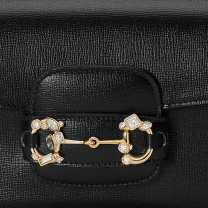 (WMNS) Gucci Horsebit 1955 Small Shoulder Bag 'Black' 735178-AACPL-1081