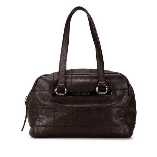 Chanel Caviar Skin Chocobar Tote Shoulder Bag A26135