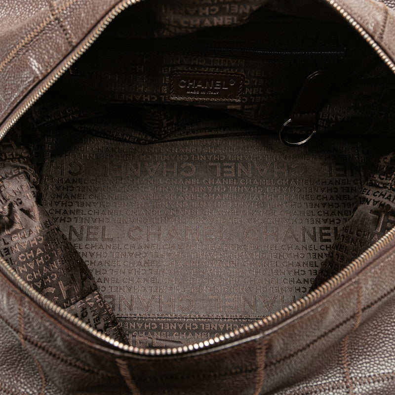 Chanel Caviar Skin Chocobar Tote Shoulder Bag A26135