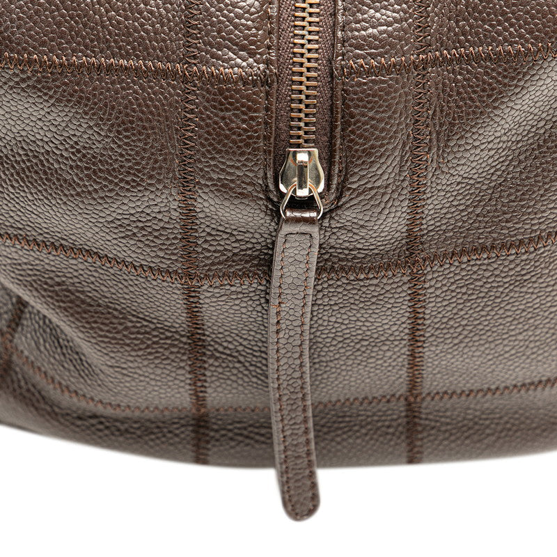 Chanel Caviar Skin Chocobar Tote Shoulder Bag A26135