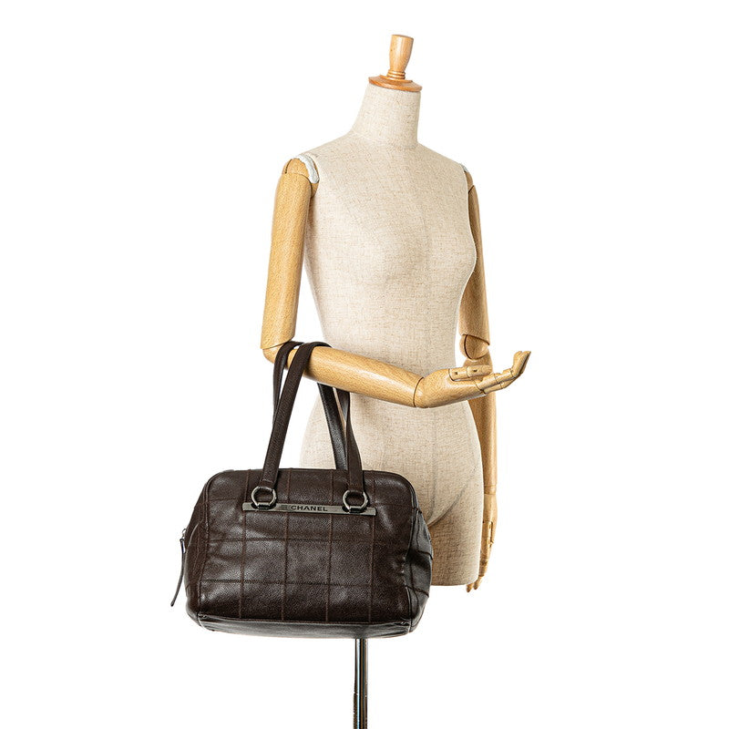 Chanel Caviar Skin Chocobar Tote Shoulder Bag A26135