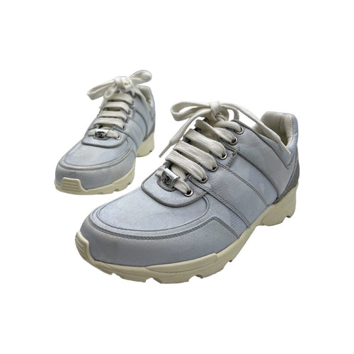 Chanel CC Low-Top Sneakers Sky Blue Sz 37